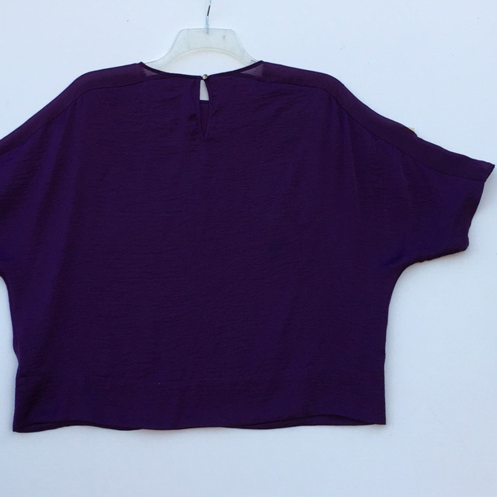 JUICY COUTURE RUFFLED DOLMAN BLOUSE DEEP PURPLE - Picture 2 of 9